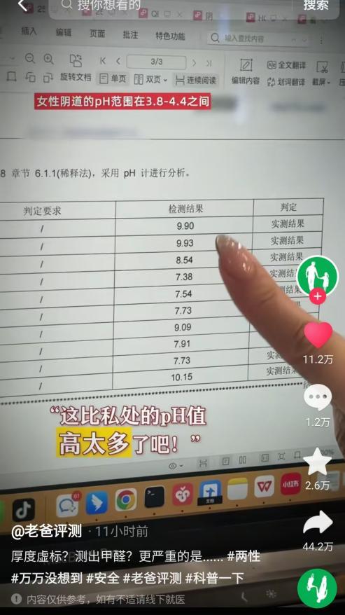康疑虑检测结果显示pH值成产品普遍问题不朽情缘登录入口老爸评测曝光成人用品健